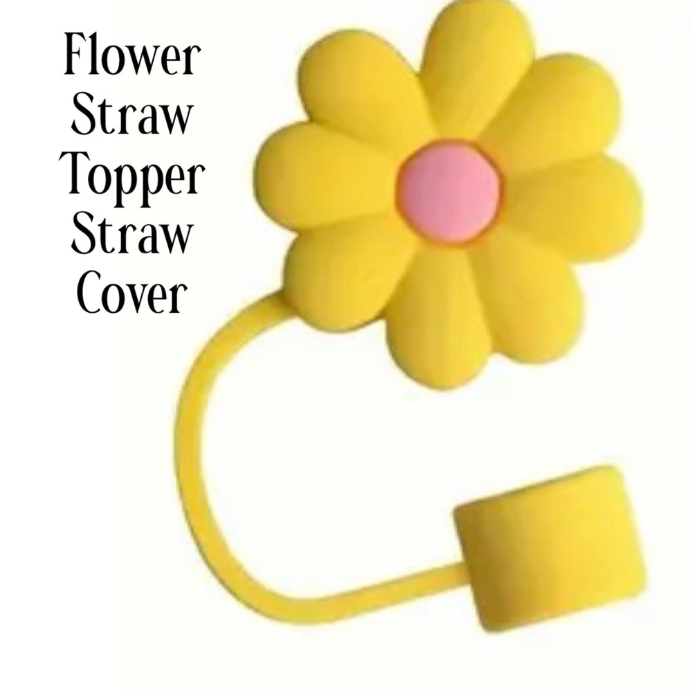 Straw Flower Topper, Fits 10mm Straw, NEW, DustGermBugProof Your Cup
